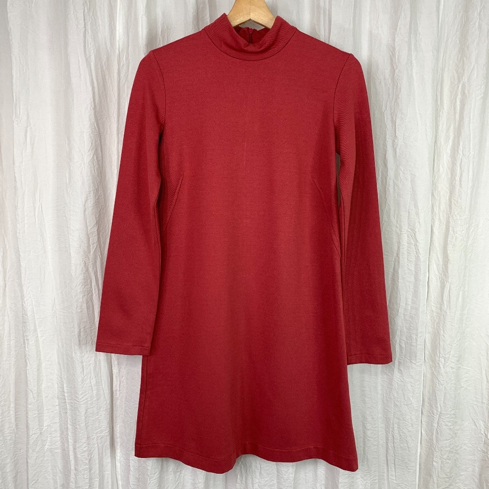 New Zara Mock Neck Long-Sleeves Mini Dress Size S